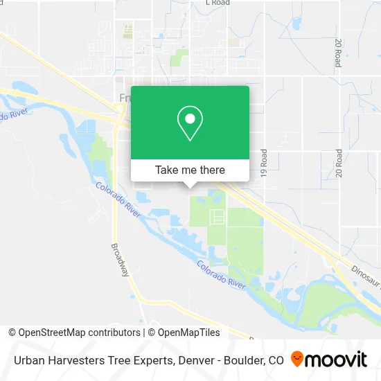 Urban Harvesters Tree Experts map