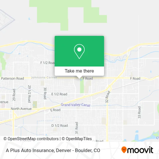 A Plus Auto Insurance map