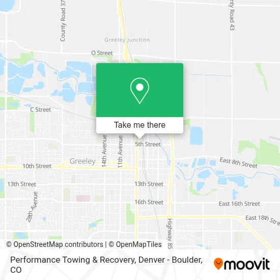 Performance Towing & Recovery map