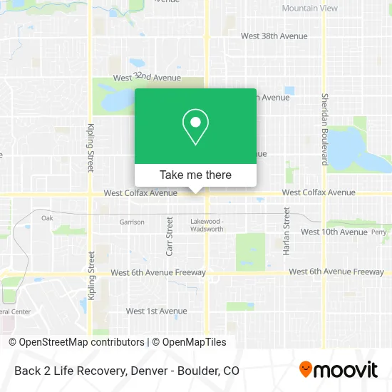 Back 2 Life Recovery map