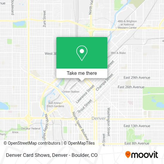 Denver Card Shows map