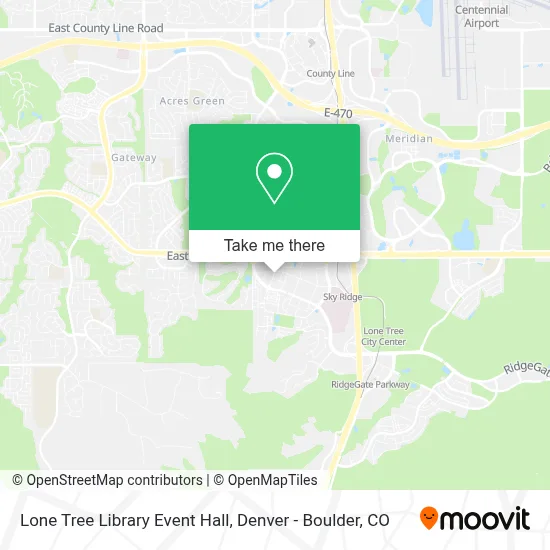 Lone Tree Library Event Hall map