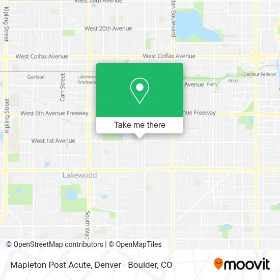 Mapleton Post Acute map