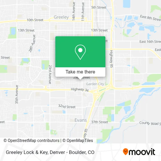 Greeley Lock & Key map