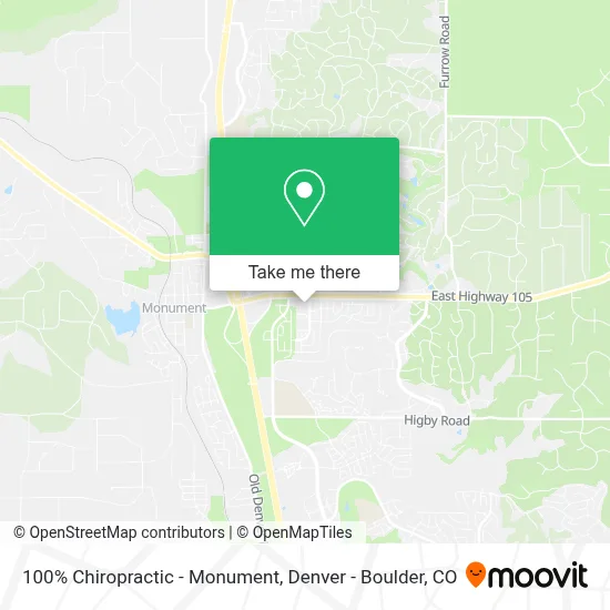 100% Chiropractic - Monument map