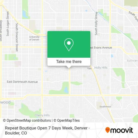 Repeat Boutique Open 7 Days Week map
