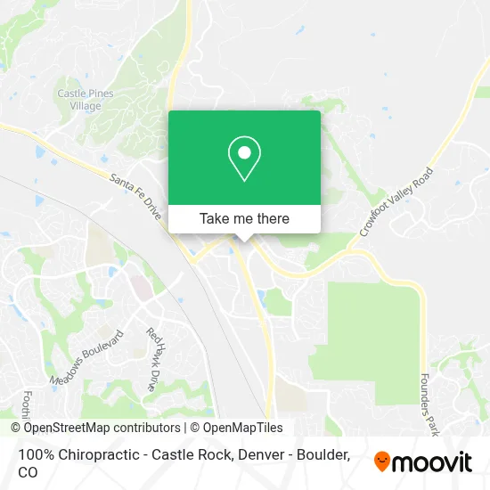 100% Chiropractic - Castle Rock map