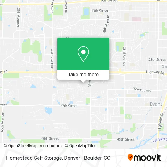 Homestead Self Storage map