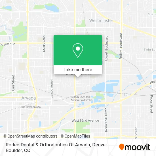 Rodeo Dental & Orthodontics Of Arvada map