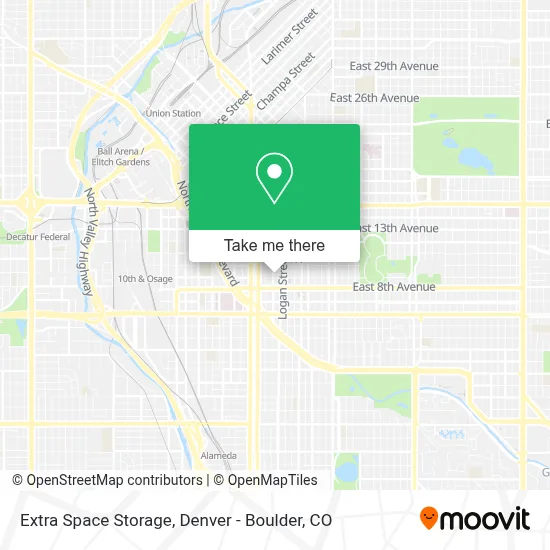 Extra Space Storage map