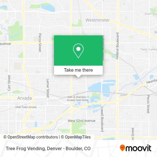 Tree Frog Vending map