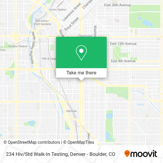 234 Hiv/Std Walk-In Testing map