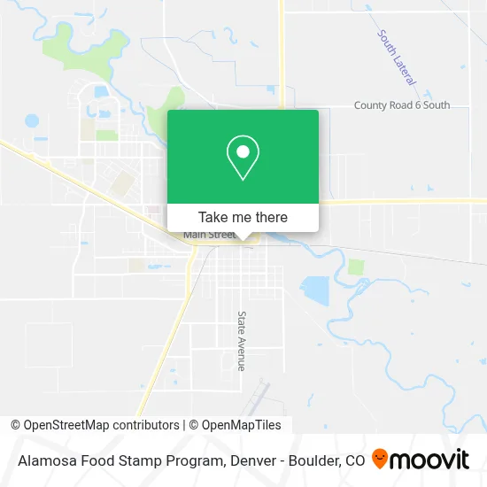 Alamosa Food Stamp Program map