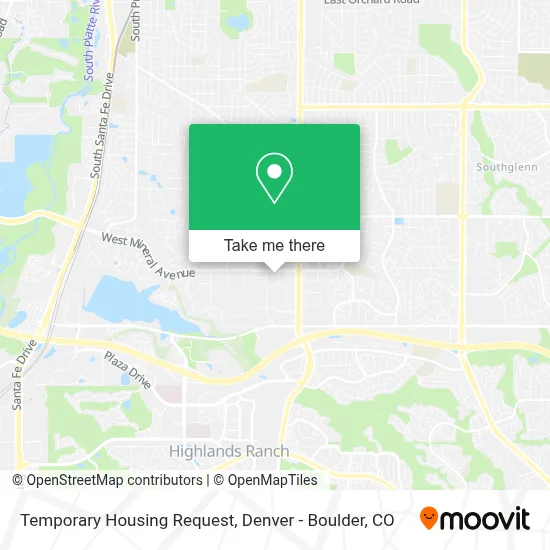 Temporary Housing Request map