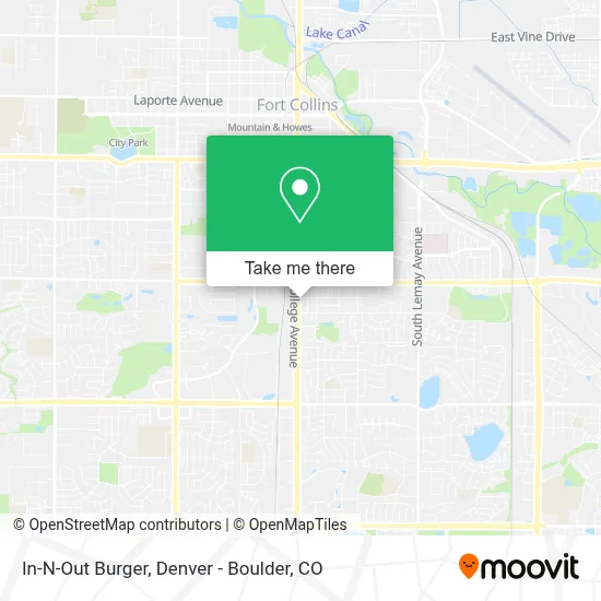 In-N-Out Burger map