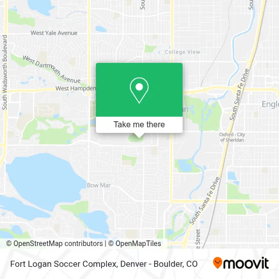 Fort Logan Soccer Complex map