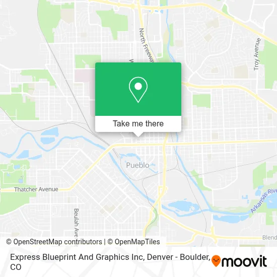 Express Blueprint And Graphics Inc map