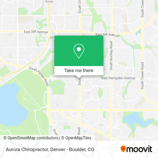 Aurora Chiropractor map