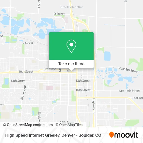 High Speed Internet Greeley map