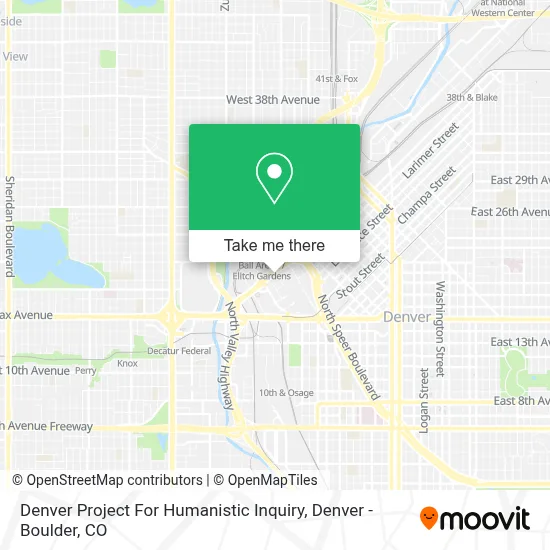 Denver Project For Humanistic Inquiry map