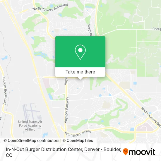 In-N-Out Burger Distribution Center map