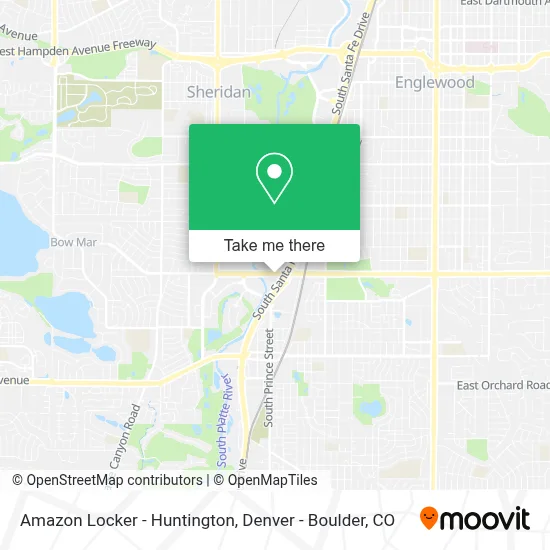 Amazon Locker - Huntington map