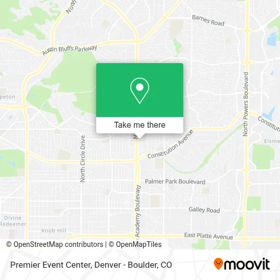 Premier Event Center map