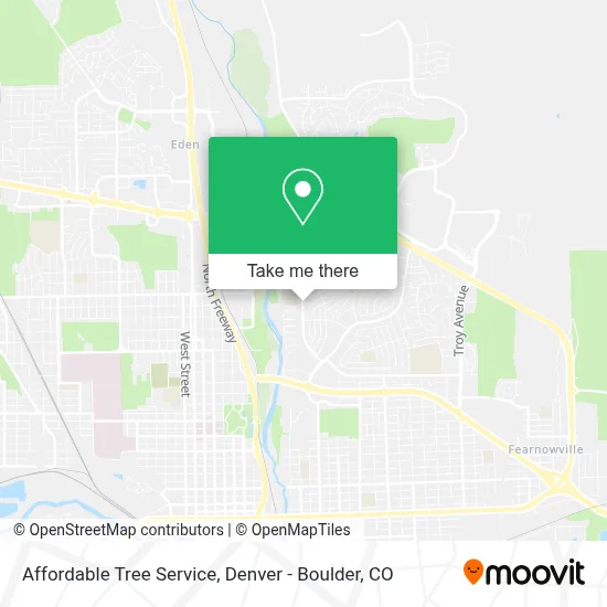 Affordable Tree Service map