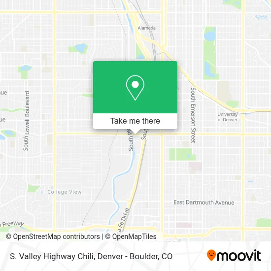 S. Valley Highway Chili map