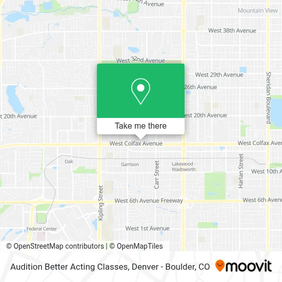Audition Better Acting Classes map