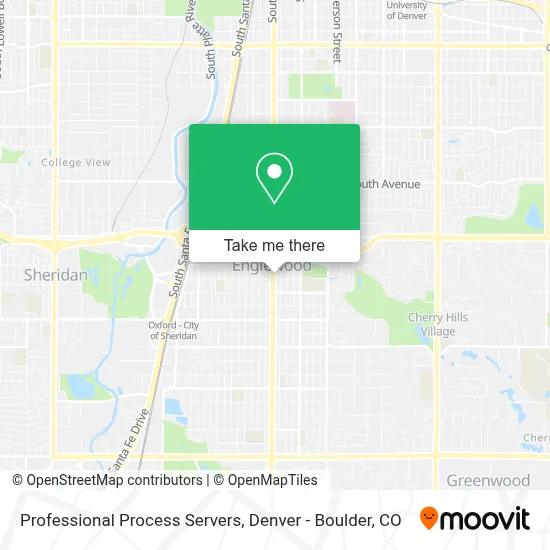 Professional Process Servers map