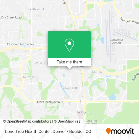 Lone Tree Health Center map