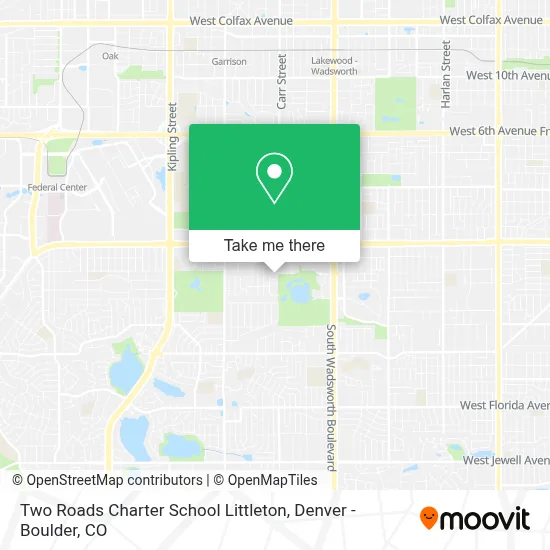 Two Roads Charter School Littleton map