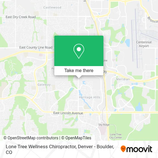 Lone Tree Wellness Chiropractor map