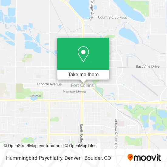 Hummingbird Psychiatry map