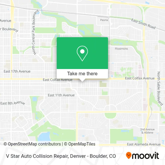 V Star Auto Collision Repair map