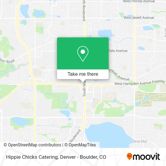 Hippie Chicks Catering map