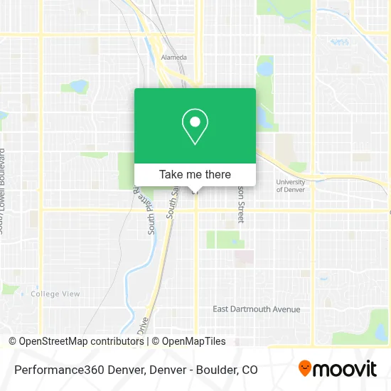 Performance360 Denver map