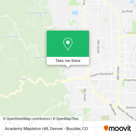 Academy Mapleton Hill map