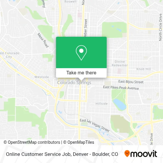 Online Customer Service Job map