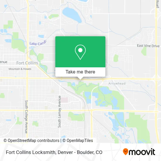 Fort Collins Locksmith map
