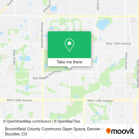 Broomfield County Commons Open Space map