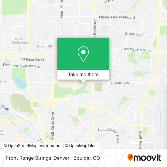 Front Range Strings map