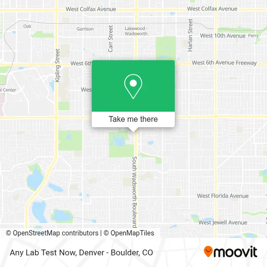 Any Lab Test Now map