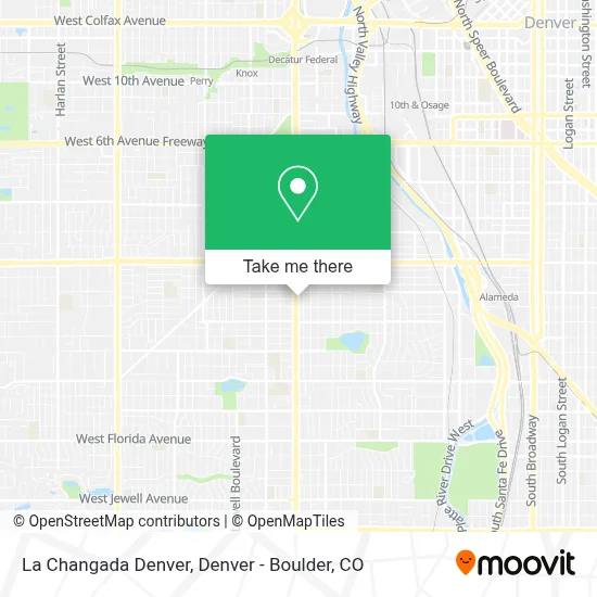 La Changada Denver map