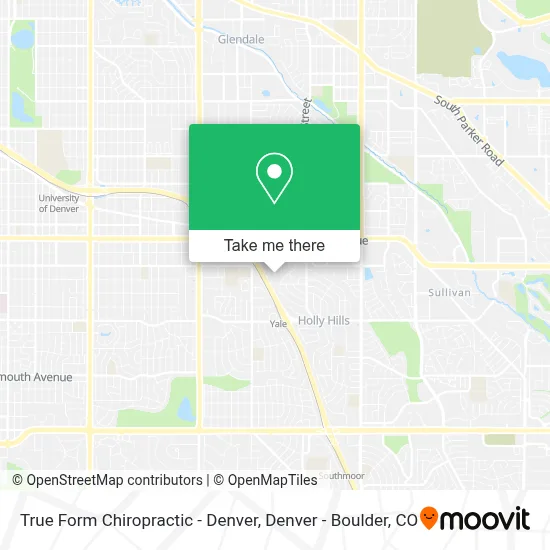 True Form Chiropractic - Denver map
