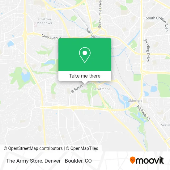 The Army Store map