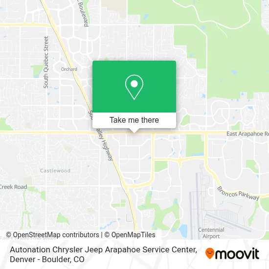 Autonation Chrysler Jeep Arapahoe Service Center map