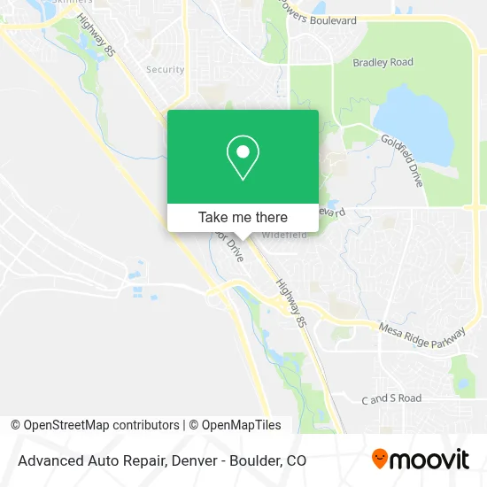 Advanced Auto Repair map