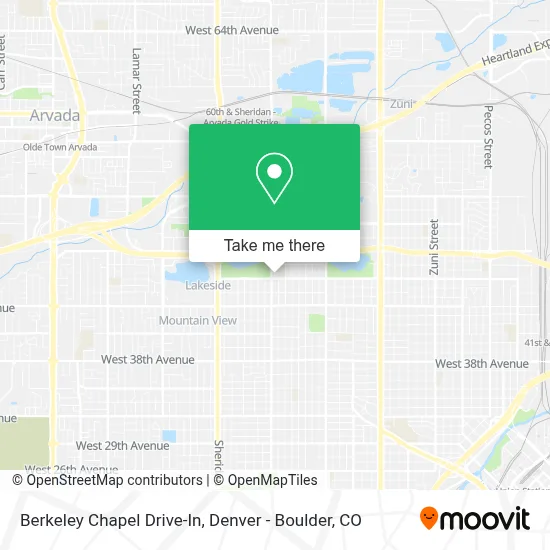 Berkeley Chapel Drive-In map